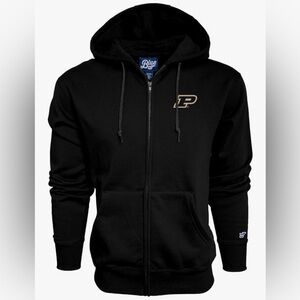 Blue 84 Men's Full Zip Hoodie, Purdue Boilermakers, Black/Gold, XL